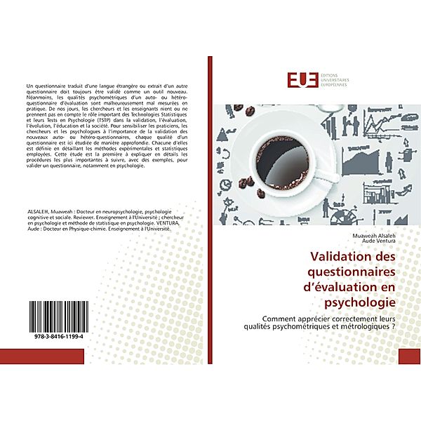 Validation des questionnaires d'évaluation en psychologie, Muaweah Alsaleh, Aude Ventura