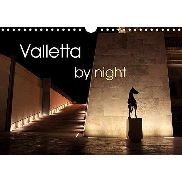 Valletta by night (Wall Calendar 2021 DIN A4 Landscape), Rabea Albilt