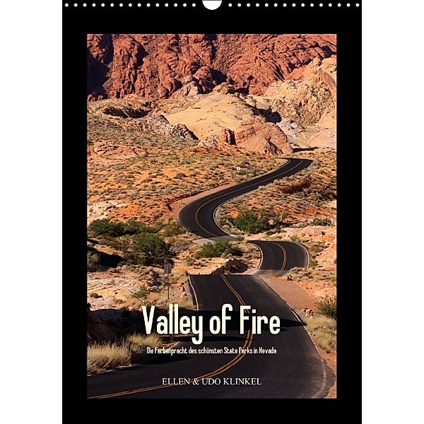 Valley of Fire / AT-Version (Wandkalender immerwährend DIN A3 hoch), Ellen und Udo Klinkel