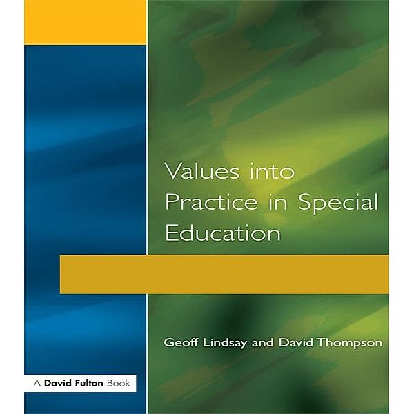 Values into Practice in Special Education, Geoff Lindsay