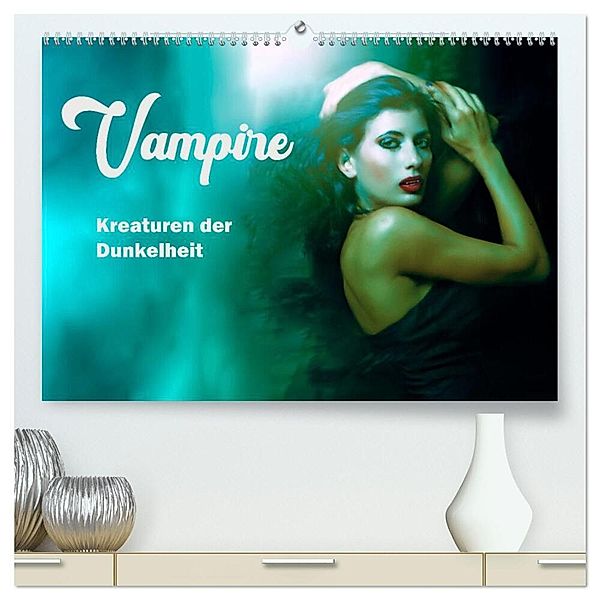 Vampire Kreaturen der Dunkelheit (hochwertiger Premium Wandkalender 2024 DIN A2 quer), Kunstdruck in Hochglanz, Liselotte Brunner-Klaus