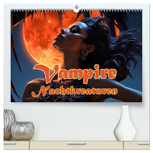 Vampire Nachtkreaturen (hochwertiger Premium Wandkalender 2024 DIN A2 quer), Kunstdruck in Hochglanz, Calvendo, Liselotte Brunner-Klaus