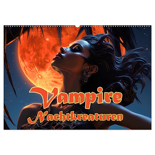 Vampire Nachtkreaturen (Wandkalender 2024 DIN A2 quer), CALVENDO Monatskalender, Calvendo, Liselotte Brunner-Klaus