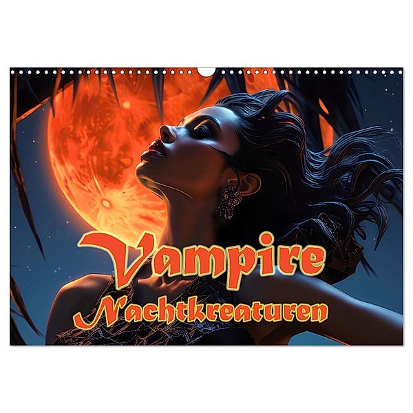 Vampire Nachtkreaturen (Wandkalender 2024 DIN A3 quer), CALVENDO Monatskalender, Calvendo, Liselotte Brunner-Klaus