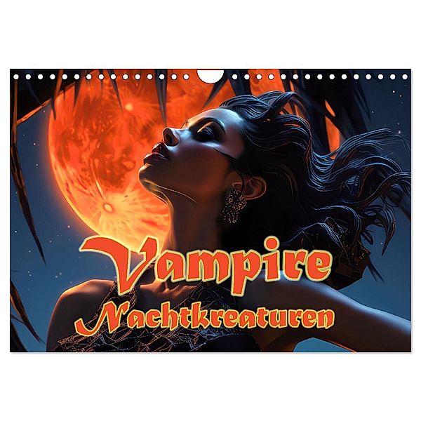 Vampire Nachtkreaturen (Wandkalender 2024 DIN A4 quer), CALVENDO Monatskalender, Calvendo, Liselotte Brunner-Klaus