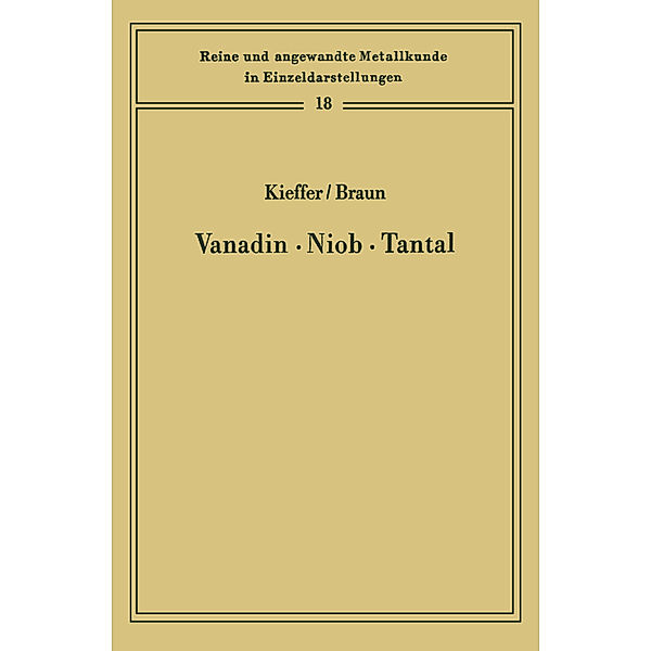 Vanadin Niob · Tantal, Richard Kieffer, Horst Braun