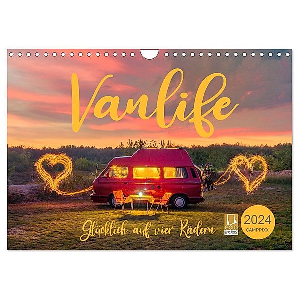 Vanlife - Glücklich auf vier Rädern (Wandkalender 2024 DIN A4 quer), CALVENDO Monatskalender, Mario Weigt