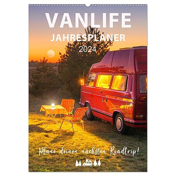 Vanlife Jahresplaner (Wandkalender 2024 DIN A2 hoch), CALVENDO Monatskalender, Mario Weigt