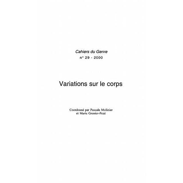 VARIATIONS SUR LE CORPS / Hors-collection, Collectif
