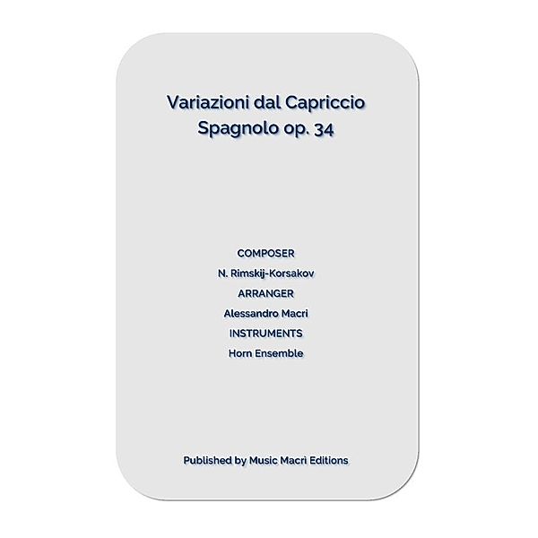 Variazioni dal Capriccio Spagnolo op. 34 by N. Rimskij-Korsakov, Alessandro Macrì