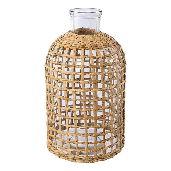 Vase aus Glas mit Mesh-Umzug (Größe: groß)