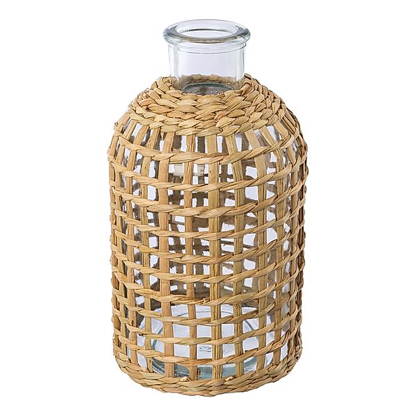 Vase aus Glas mit Mesh-Umzug (Grösse: klein)