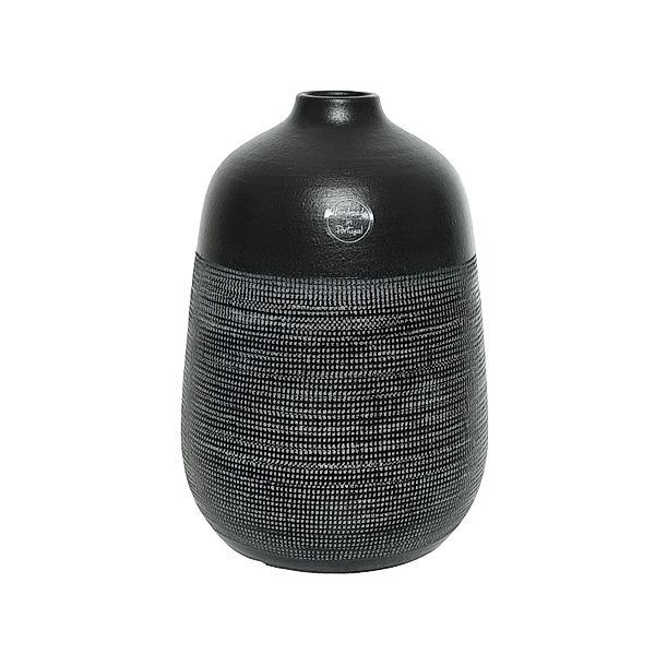 Vase aus Terrakotta, (Farbe: schwarz)