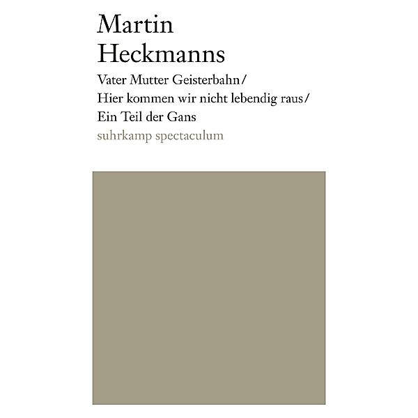 Vater Mutter Geisterbahn/Hier kommen wir nicht lebendig raus/Ein Teil der Gans, Martin Heckmanns