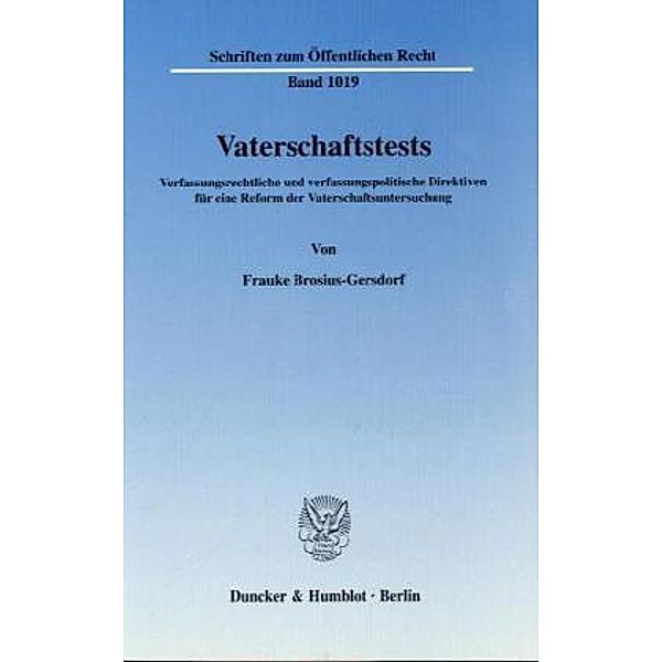 Vaterschaftstests., Frauke Brosius-Gersdorf