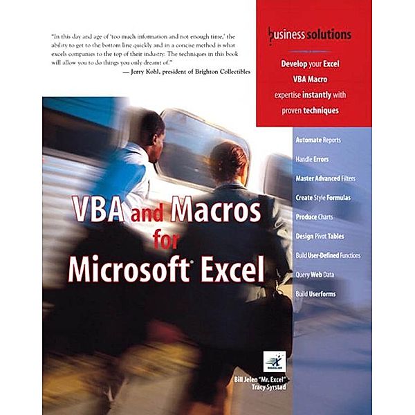 VBA and Macros for Microsoft Excel, Tracy Syrstad, Bill Jelen