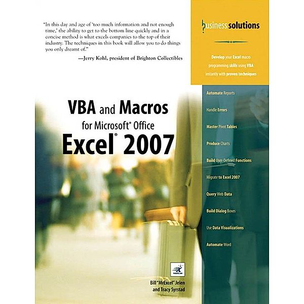 VBA and Macros for Microsoft Office Excel 2007 (Adobe Reader), Jelen Bill, Syrstad Tracy