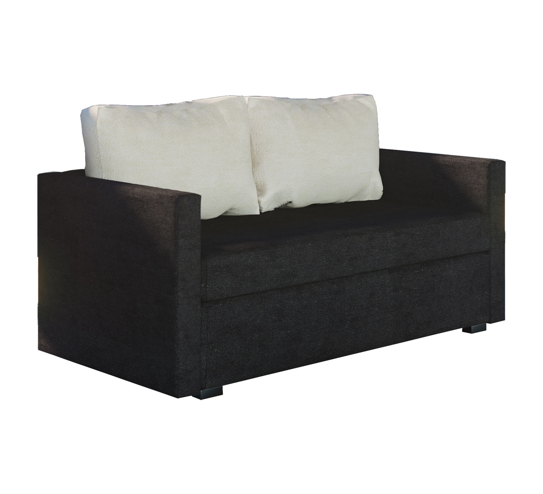 VCM 2er Schlafsofa Sofabett Couch Sofa mit Schlaffunktion Bettsofa  60x122x78 cm Engol Schwarz | Weltbild.de