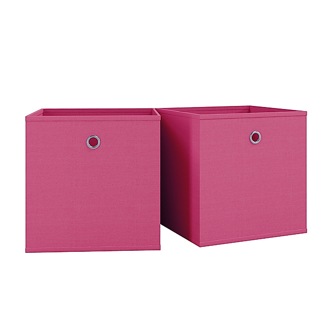 VCM 2er Set Stoff Faltbox Klappbox Boxas Farbe: Pink