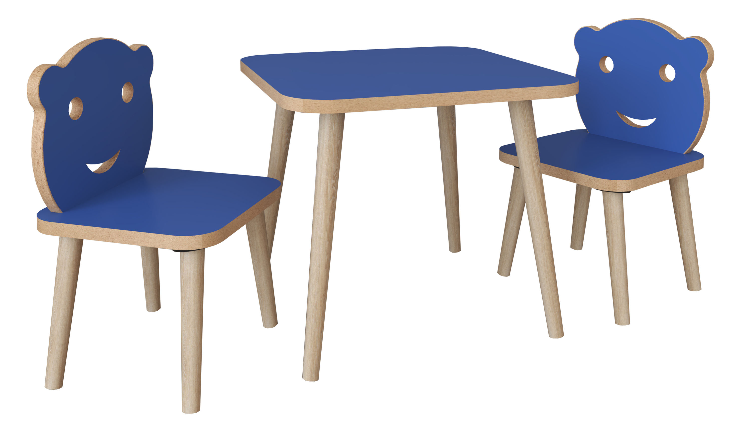 VCM 3-tlg. Sitzgruppe Kinderzimmer Kindermöbel Tisch Stuhl Kinder LiLuLa  Farbe: Blau | Weltbild.de