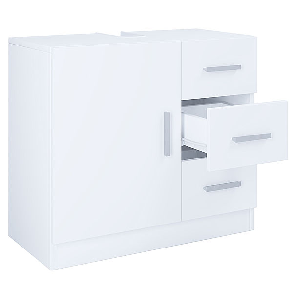 VCM Badmöbel Schublade Waschbeckenunterschrank Zalo XL (Farbe: Weiß)