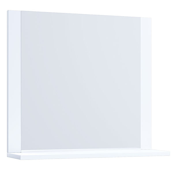 VCM Badspiegel Wandspiegel mit Lendas Ablage (Farbe: Weiß)