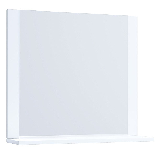 VCM Badspiegel Wandspiegel mit Lendas Ablage (Farbe: Weiß, Größe: 80)
