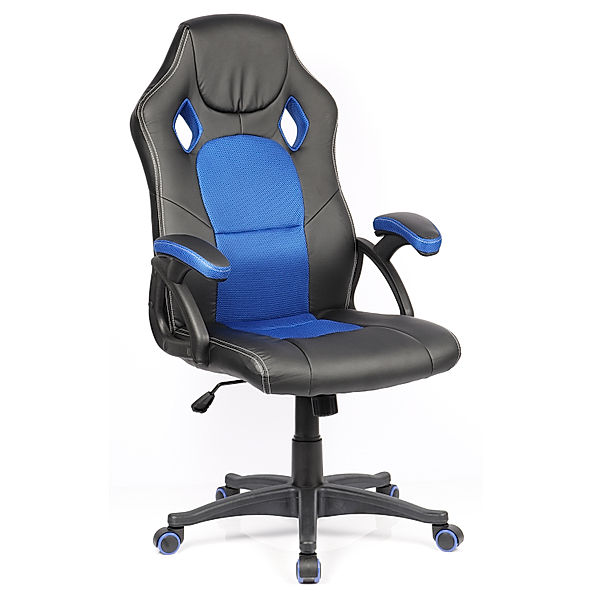 VCM Bürostuhl Racing Xanos (Farbe: Schwarz / Blau)