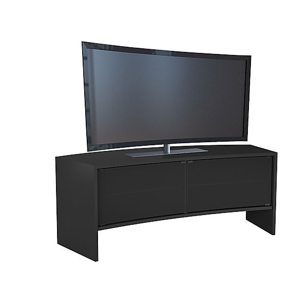VCM Designer TV-Möbel / Gebogene Form für Curved TV (Farbe: Schwarz)
