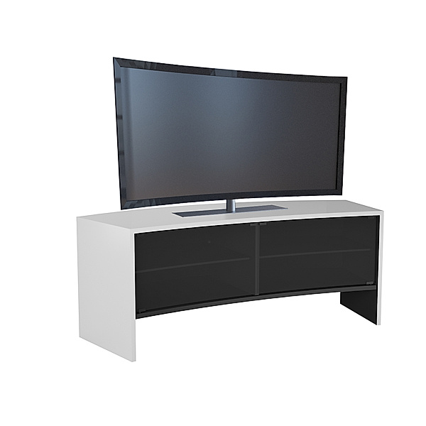 VCM Designer TV-Möbel / Gebogene Form für Curved TV (Farbe: Weiß)
