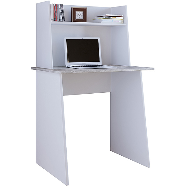 VCM Holz Aufsatz Schreibtisch Computertisch Masola Maxi (Farbe: Weiß)