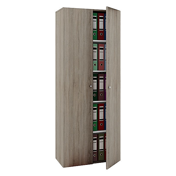 VCM Holz Büromöbel Aktenschrank Vandol mit Drehtüren (Farbe: Sonoma-Eiche (Sägerau))