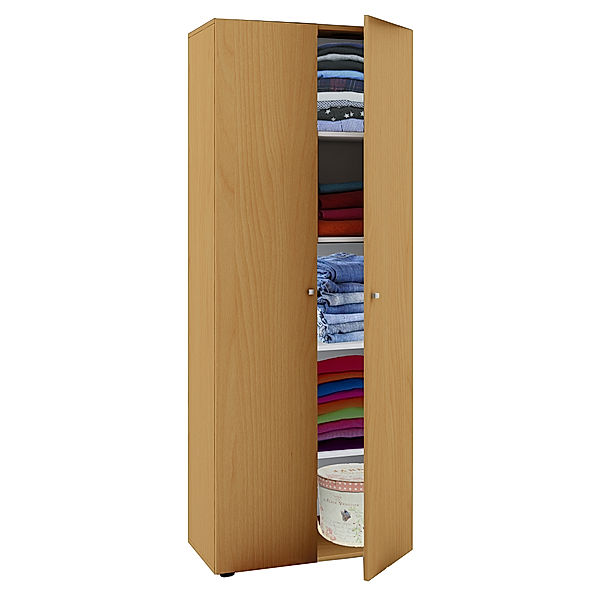 VCM Holz Kleiderschrank Vandol mit Drehtüren (Farbe: Buche)