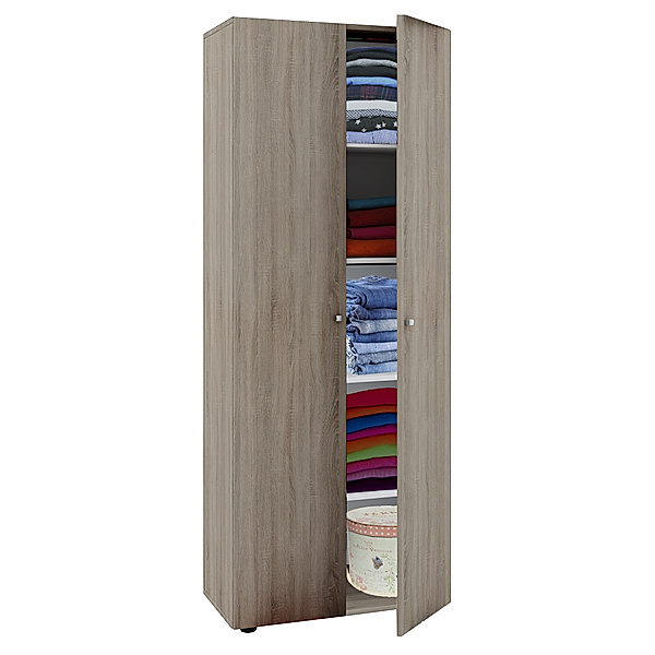 VCM Holz Kleiderschrank Vandol mit Drehtüren (Farbe: Sonoma-Eiche)