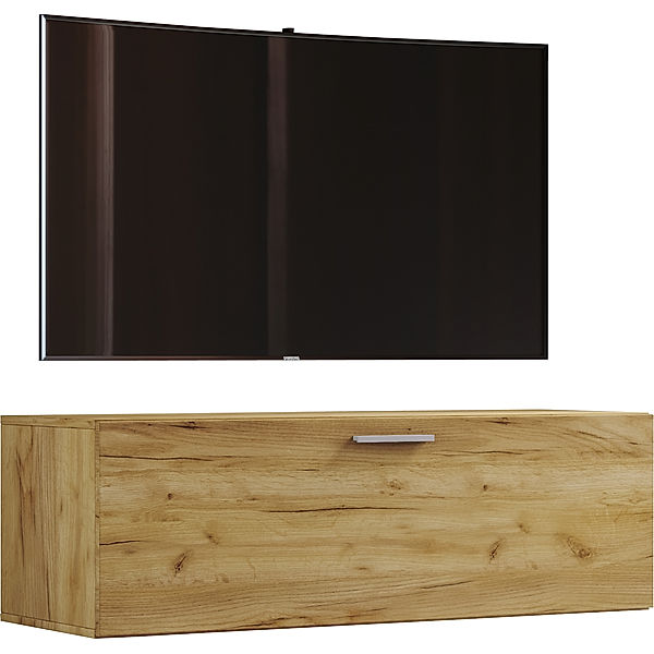 VCM Holz TV Wand Lowboard Fernsehschrank Fernso (Farbe: Honig-Eiche, Größe: 115)