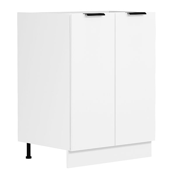 VCM Küchenschrank Breite 60 cm Drehtüren Unterschrank Küche Küchenmöbel Fasola (Farbe: Weiß)