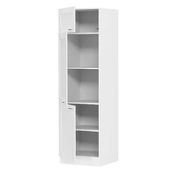 VCM Küchenschrank Breite 60 cm Hochschrank Küche Küchenmöbel Landhaus Colura (Farbe: Weiß)