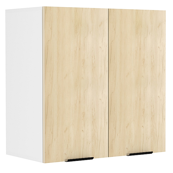 VCM Küchenschrank Breite 60 cm Holztür Hängeschrank Küche Küchenmöbel Fasola (Farbe: Weiß / Honig-Eiche)