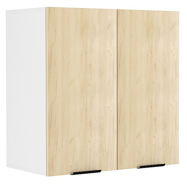 VCM Küchenschrank Breite 60 cm Holztür Hängeschrank Küche Küchenmöbel Fasola (Farbe: Weiß / Honig-Eiche)