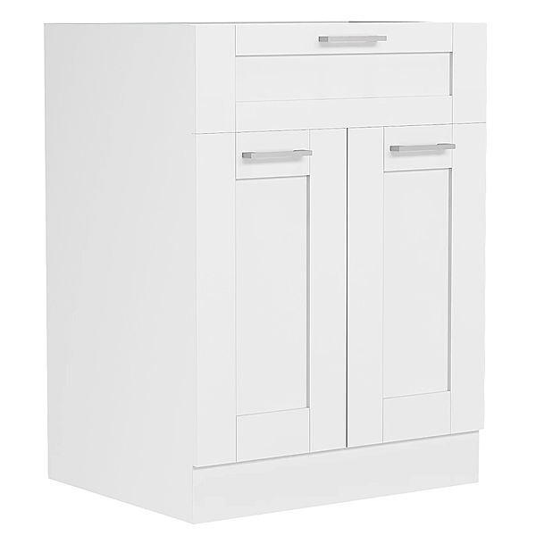 VCM Küchenschrank Breite 60 cm Schublade Unterschrank Küche Küchenmöbel Landhaus Colura (Farbe: Weiß)