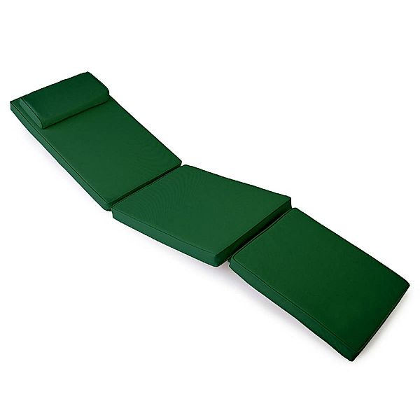 VCM Liegenauflage für Deckchair Steamer Liegestuhl-Auflage Polster grün Liegenauflage Liegestuhl-Auflage Polster creme