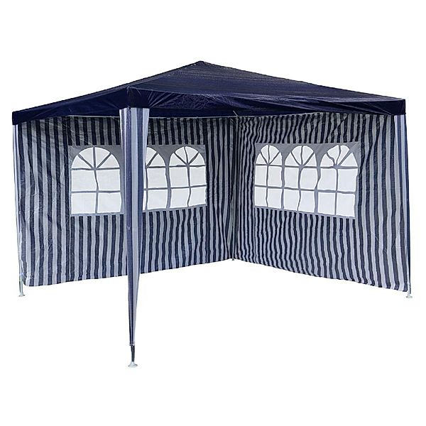 VCM Pavillon 3x3 m mit Seitenfenstern, Blau (Farbe: Blau)