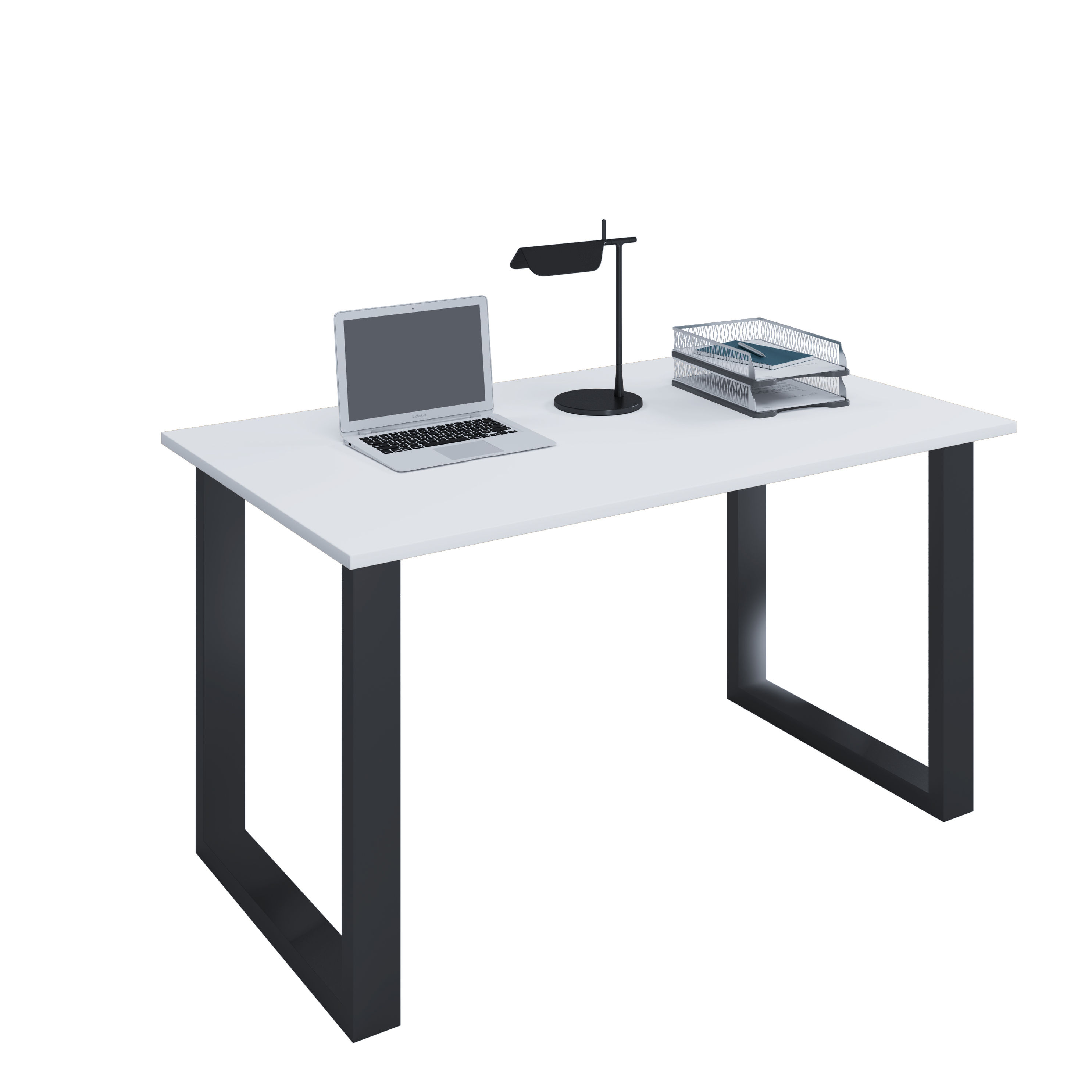 VCM Premium Büromöbel Schreibtisch Lona U Schwarz Farbe: Weiß, B. 140 x H.  76 x T. 80 cm | Weltbild.de
