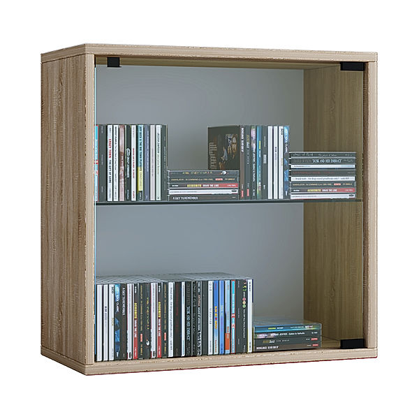VCM Regal Würfel Quadratisch Wandregal Bücher Schrank CDs Holz Aufbewahrung Quattro VCM Regal-Serie Quatto (Farbe: Premium: Sonoma-Eiche)
