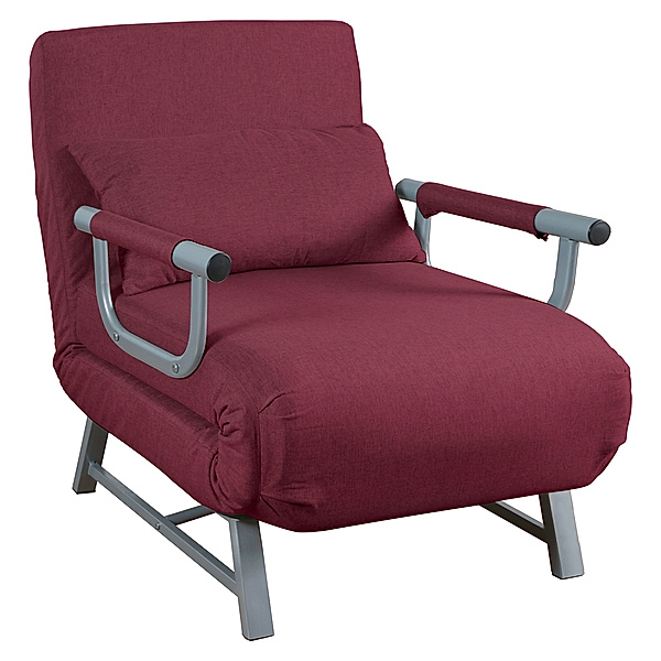 VCM Schlafsessel Sessel Kolino mit Schlaffunktion (Farbe: Rot)
