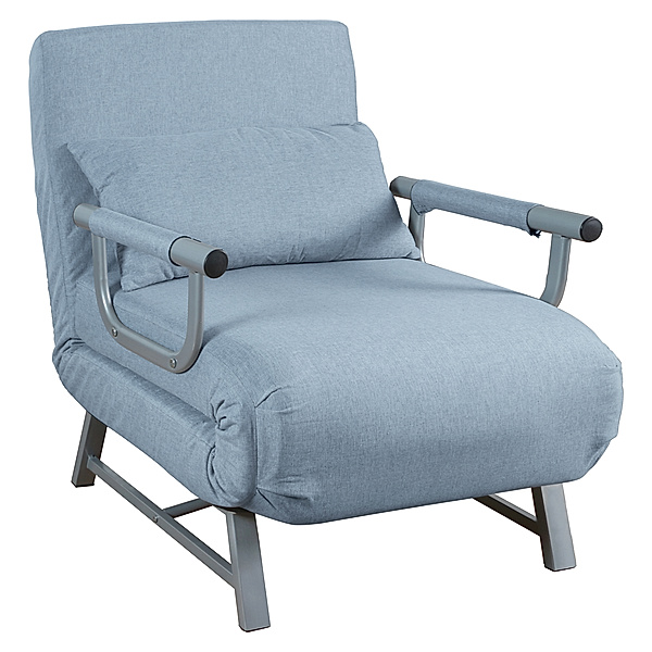 VCM Schlafsessel Sessel Kolino mit Schlaffunktion (Farbe: Blau)