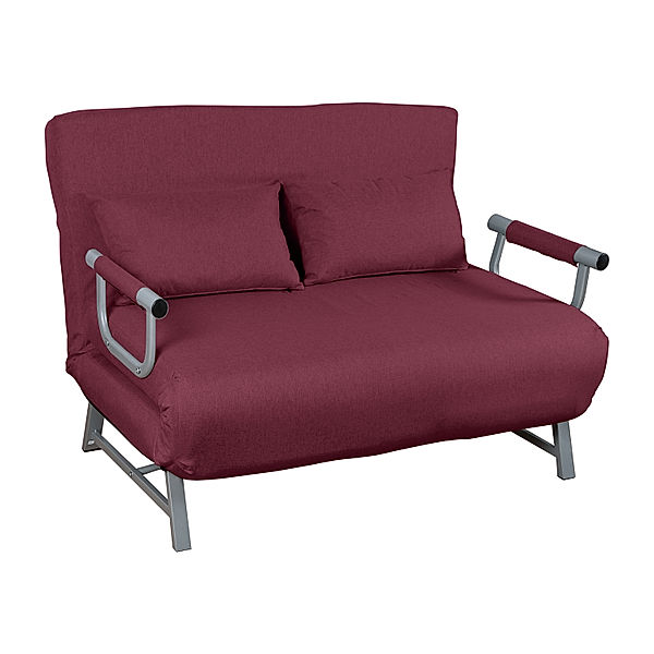 VCM Schlafsofa Couch Kolino mit Schlaffunktion (Farbe: Rot)