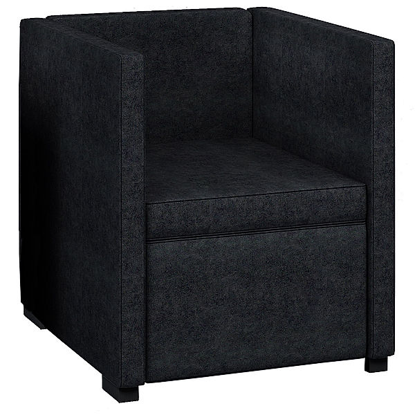 VCM Sessel Sofa Clubsessel Loungesessel Cocktailsessel Rulas Stoff Farbwahl VCM Sessel Rulas (Farbe: Schwarz)