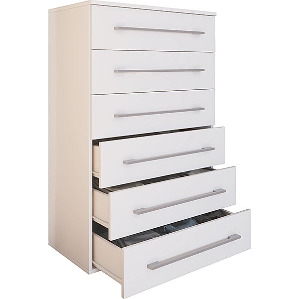 VCM Sideboard Kommode Highboard Schublade Schrank Sidal XL6 Kommode mit Schubladen Sidal XL6 (Farbe: Weiß)