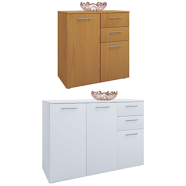 VCM Sideboard Kommode Universal Schrank Regal Kommode (Farbe: Weiß)